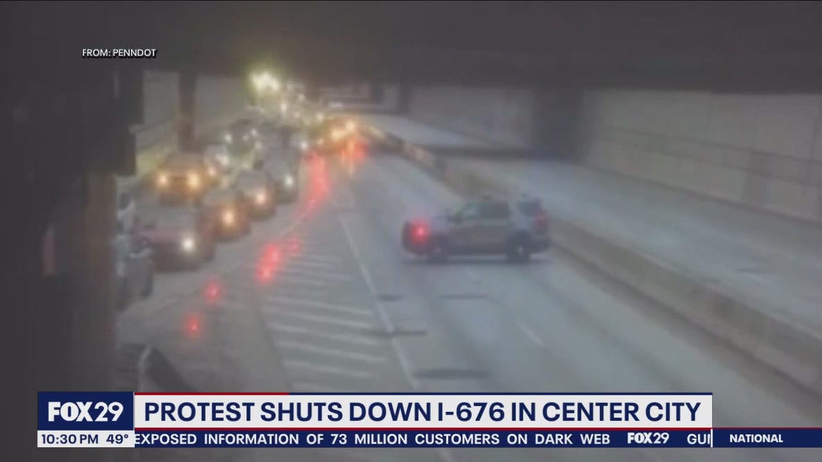Vine Street Expressway shut down over 3 hours by protesters